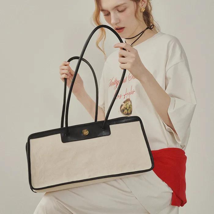 Signature Rose Canvas Bag_CREAM(315354)