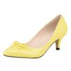 Sexy 5cm Low Kitten High Heels Shoes PU Patent Leather Pointed Toe Black Work Pumps With Bowknot Red Wedding Shoes