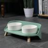 Double Feeding Bowl Collar Protect NONSLIP Ceramic Cat Feeding Bowl for Dog | DOGS EATING