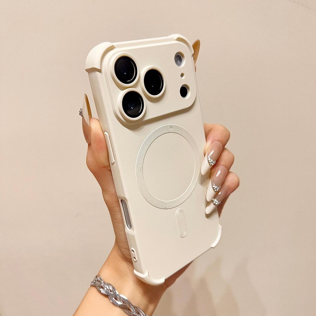 Магнитный силиконовый противоударный чехол для телефона IPhone Air 17 16 15 Plus 14 13 12 Pro Max для Magsafe Чехол для беспроводной зарядки