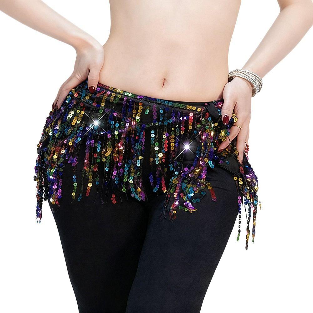 Bohemian Women Belt Skirt Sequins Belly Dance Belt Fashion Dancer Skirt Show Costumes