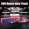 AAZW1 1:24 Peterbilt 389 Американский Тяжелый Грузовик Металлическая Модель Машины Литая Модель Транспортного Средства Звук Свет Подарок Коллекционный Дисплей
