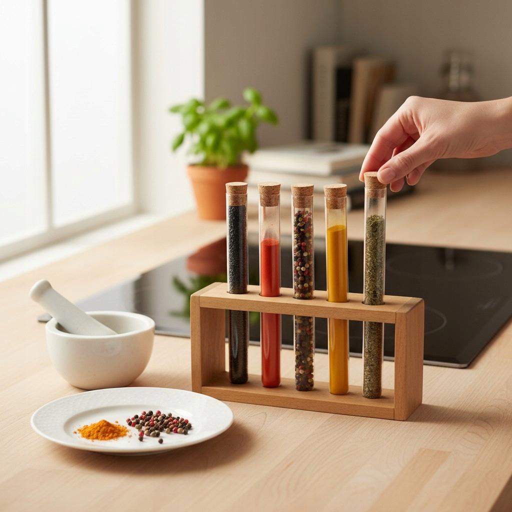 5x Glass Vials with Corks for Spices, Herbs, Wedding, Gift, Candy