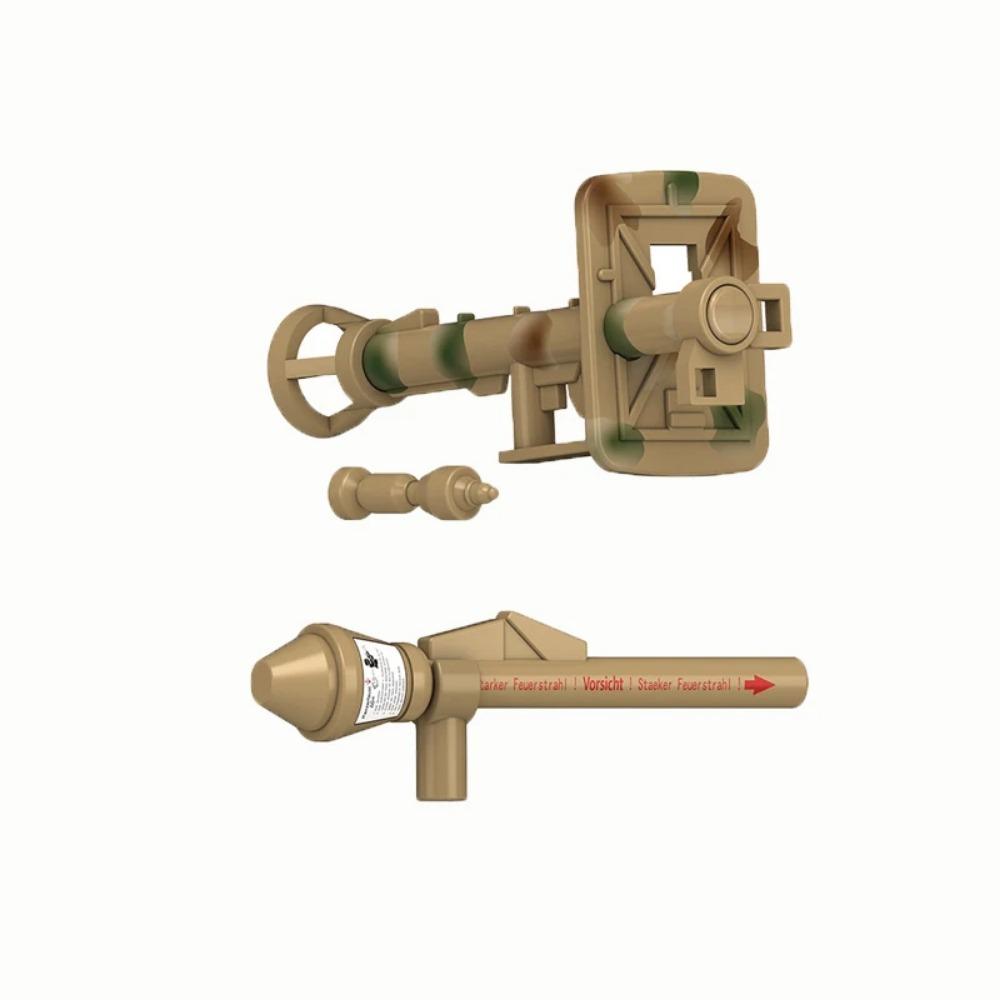 MOC WW2 Military War Weapon Soldier Accessories Building Blocks Roadblock Motorcycle Weapon Case Container Weapon Bag Brick Toy