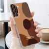 Чехол с цветочным полосатым узором для Samsung S26 S25 Ultra S24 Plus S22 S23 S21 FE A54 A15 A35 A55 A16 A36 A56 A17 A37 A57 5G Прозрачный мягкий чехол из ТПУ
