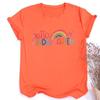 Hello Kindergarten Letter Print Unisexs Tshirt Round Neck Fashion Tee Tops Casual Short Sleeve Teacher T Shirt Teachers Clothes