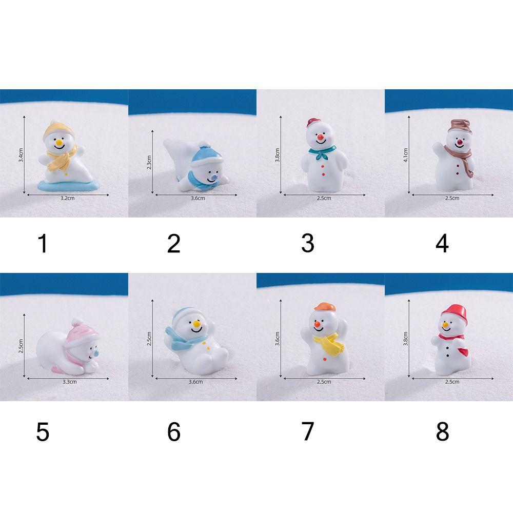 Accessories Cartoon Snow Man Doll Christmas Desktop Knick-Knack Creative Miniature Snowman Statue