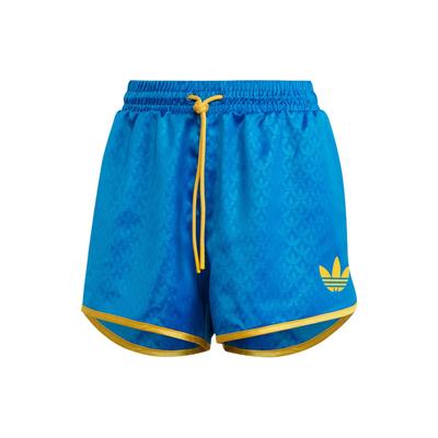 Оригинальные спортивные повседневные шорты с логотипом Heritage Monogram Print, затягивающимся шнурком на талии, женские шорты синего цвета IB2063