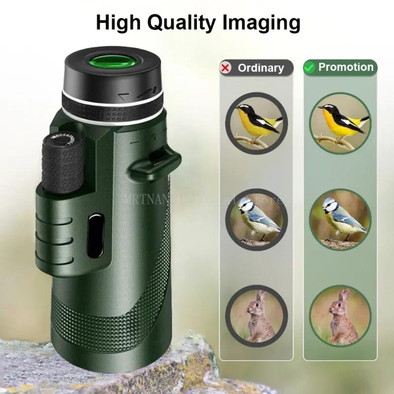 Портативный телескоп 80x100 с зумом HD 5000 м, складной мощный телескоп для охоты, спорта, активного отдыха, кемпинга, путешествий