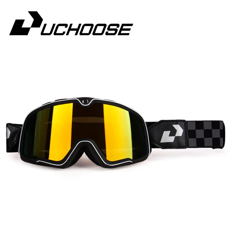 Винтажные очки для верховой езды, горнолыжные очки, солнцезащитные очки, очки для квадроциклов, нескользящий ремень, защита от ультрафиолета, для гонок в кафе и вертолетов, гонки на велосипедах, бесплатная доставка