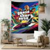 Grand Theft Auto Handwoven Tapestry Handmade Look Suitable for Reading Corner Balcony Living Room Year-Round Hand Painted Style Gift for New Home