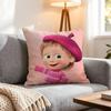 Cartoon Masha And The Bear Cushion Cover 1Pcs Decorative Covers Soft Cushion Case For Sofa Couch Decor 40X40 45X45 Pillowcases
