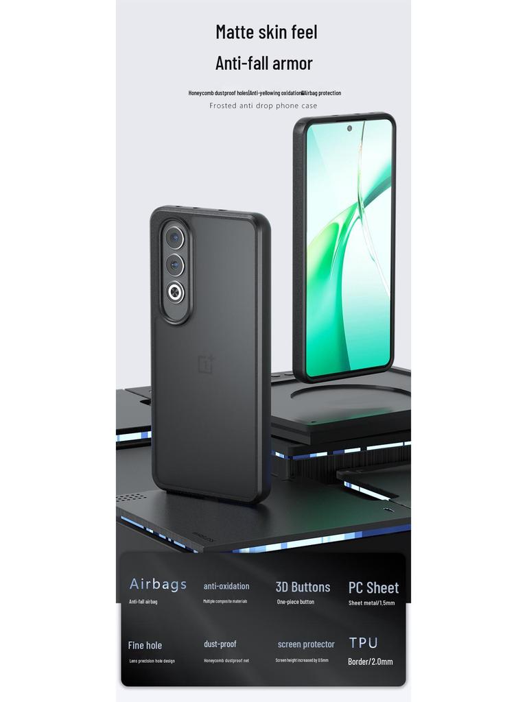 Матовый чехол OnePlus Nord5 с ощущением кожи, с подушкой безопасности, заглушкой от пыли и защитой от падения для OnePlus 13T.