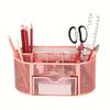 Mesh Desk Organizer Sturdy Metal Pen Stand Student Stationery Office Supplies