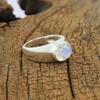 Moonstone Signet Ring, Mans Handmade Ring, Sterling Silver Ring, Man Gemstone Ring, Statement Ring, Wedding Man's Ring, Gift For Her