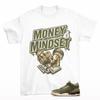 Money Mindset Graphic T-Shirt – Olive Green Cotton Cash Illustration Tee