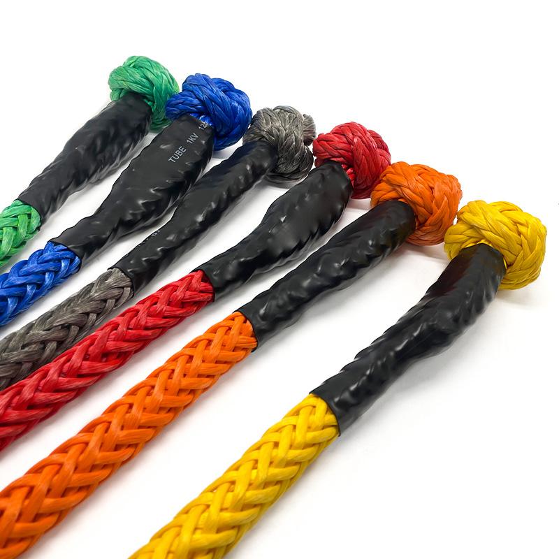 Professional 14 mm 20 Tons UHMWPE Soft Shackle Colorful Breaking Force Towing Strap for Off-Road Car Rescue Factory Direct