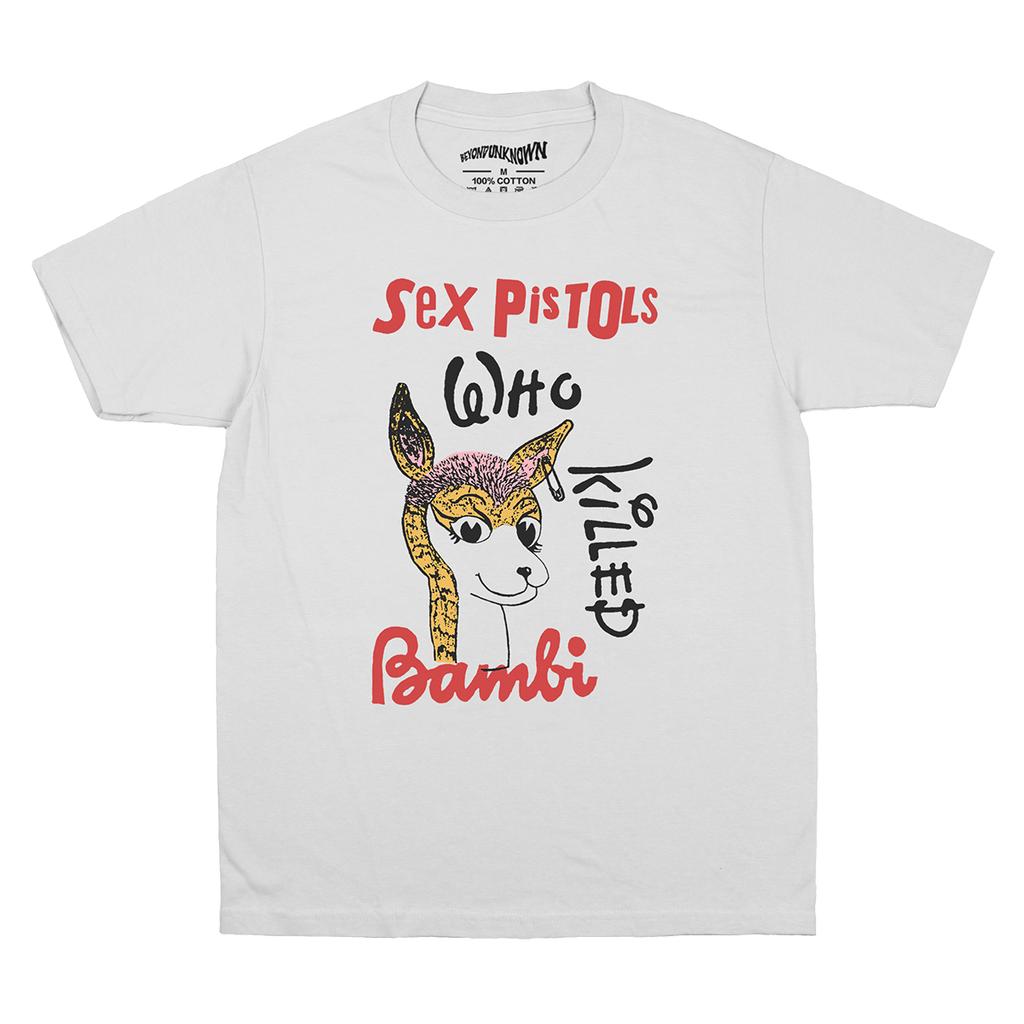 Sex Pistols T Shirt Who Killed Bambi Punk Rock Band The Clash Ramones Unisexs Women Short Sleeves Clothing Cotton Graphic Shirt
