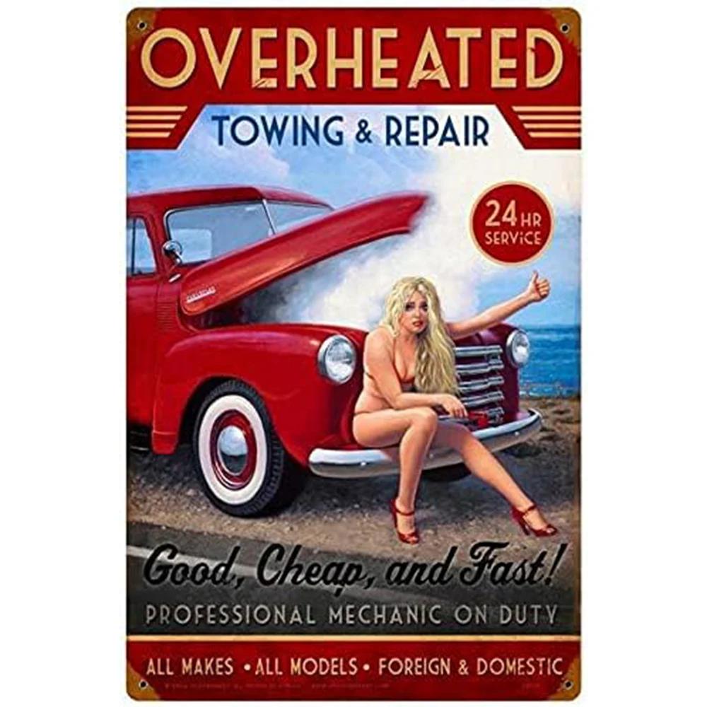 Металлические жестяные таблички Пинап Свечи зажигания Настенное украшение Табличка Винтажный художественный плакат Железная живопись для мужской пещеры Дома Кафе Гаража Клуба Бара