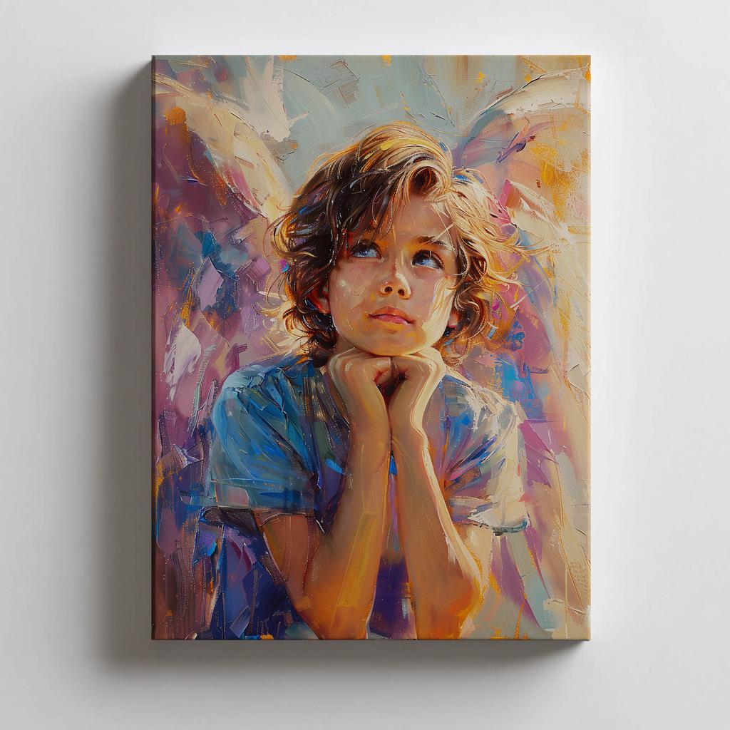 Poster Angelic Reverie Poster Angelic Reverie, 30X40 Cm, Frameless, Premium Canvas On Stretcher
