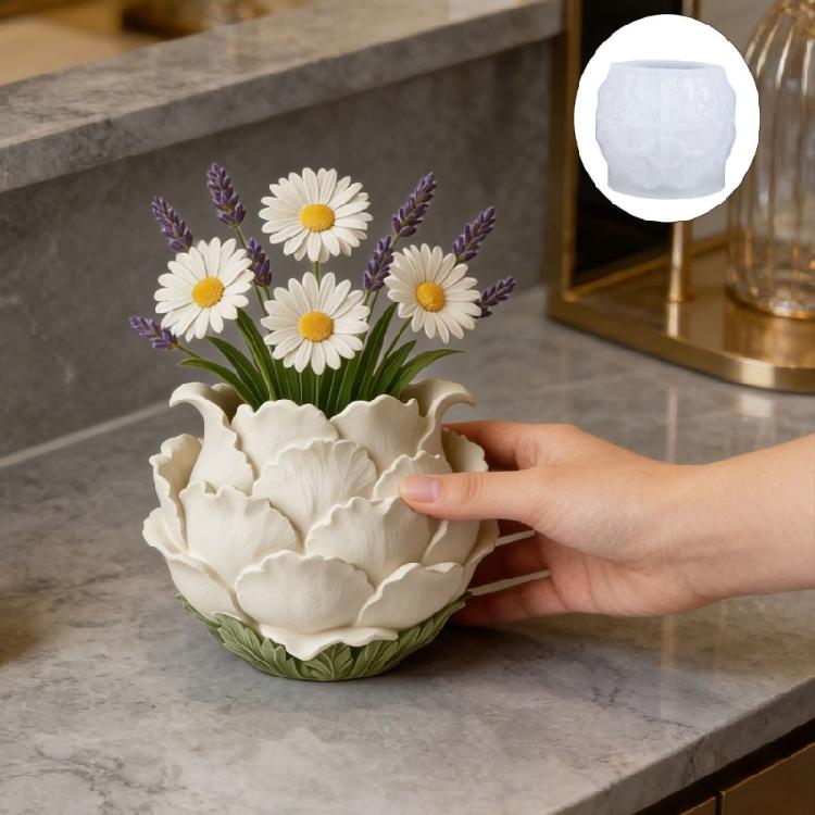 Силиконовая форма для DIY-поделок из смолы, бетона, цемента, например, декоративных подносов и мисок