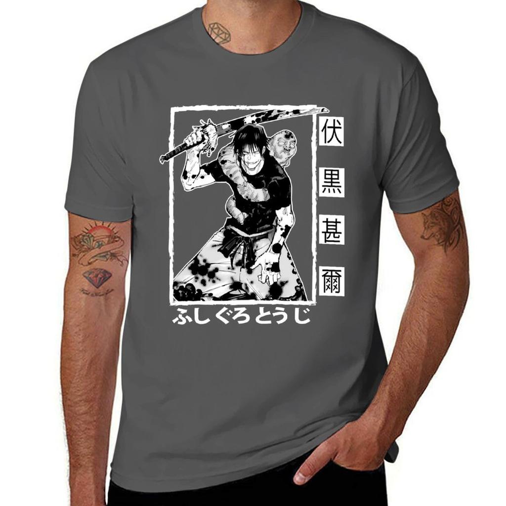Tojis Fushiguroo Unisexgas Panel Essential Tshirt Casual Loose Daily Wear Tshirt
