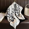 90 * 90cm New Twill Silk Simple Sun Protection Warm Large Square Scarf Shawl Headscarf For Women