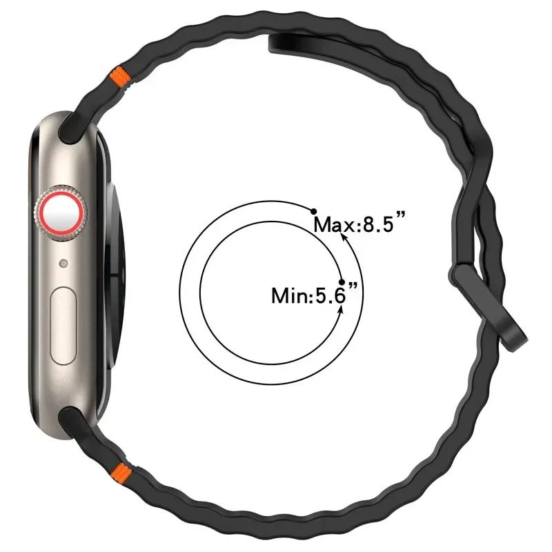 Силиконовый ремешок для Apple Watch Ultra Band 49 мм 46 мм 45 мм 42 мм 44 мм 40 мм 41 мм correa bracelet belt iWatch series 10 9 8 6 7 5 SE