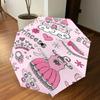 1PC Princess Castle Umbrella-8-Rib Reinforced Portable Folding Travel Suitable for All Seasons Outdoor Daily Use  -J0329