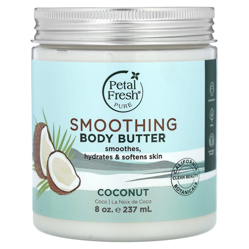 Petal Fresh Smoothing Body Butter, Coconut, 8 Oz (237 Ml)