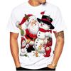 New Fashionable Men's T-shirt Santa Claus Casual 3D Printed Summer Hip-hop Round Neck Cool Christmas Short Sleeved Shirt