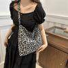 New Korean Style Korean Style Leopard Pattern Floral Cloth Bag Printed One-shoulder High-value Student One-shoulder Oblique Straddle Tote Bag