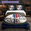 MAN Truck Customized Name Text Bedding Set, 1 Duvet Cover & 2 Pillowcases Personalized Bedroom Gift