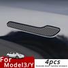 Для Tesla Model 3 Y Стиль из углеродного волокна ABS Премиальные Прочные Аксессуары model3 2024 Накладка на ручку двери автомобиля Защитная наклейка