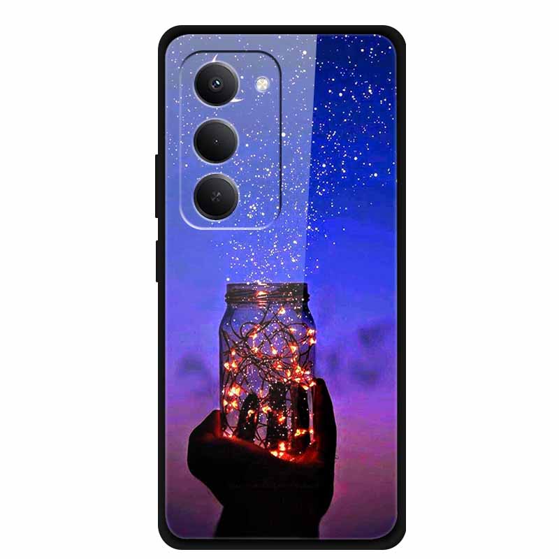 Tempered Glass Case For Xiaomi Redmi 15 4G Case Redmi15 Coque Hard Glass Back Cover For Redmi 15 5G Phone Case Soft TPU Bumper
