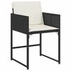 Garden Dining Set with Cushions 9 pcs Black Poly Rattan
