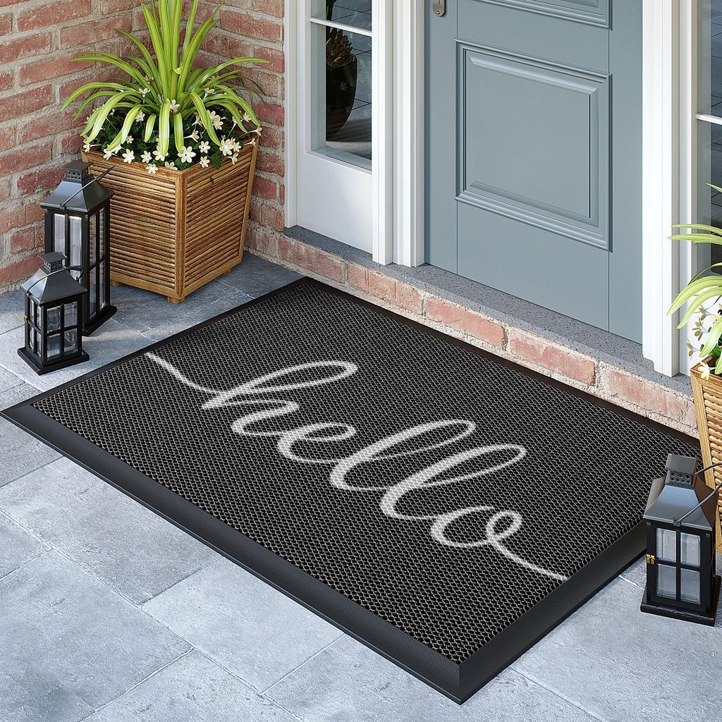 Slow Rebound Nylon Door Mat - Dustproof Anti-Slip Outdoor Entrance Mat, Super Soft Comfort Foot Feel, Heavy Duty Welcome Mat