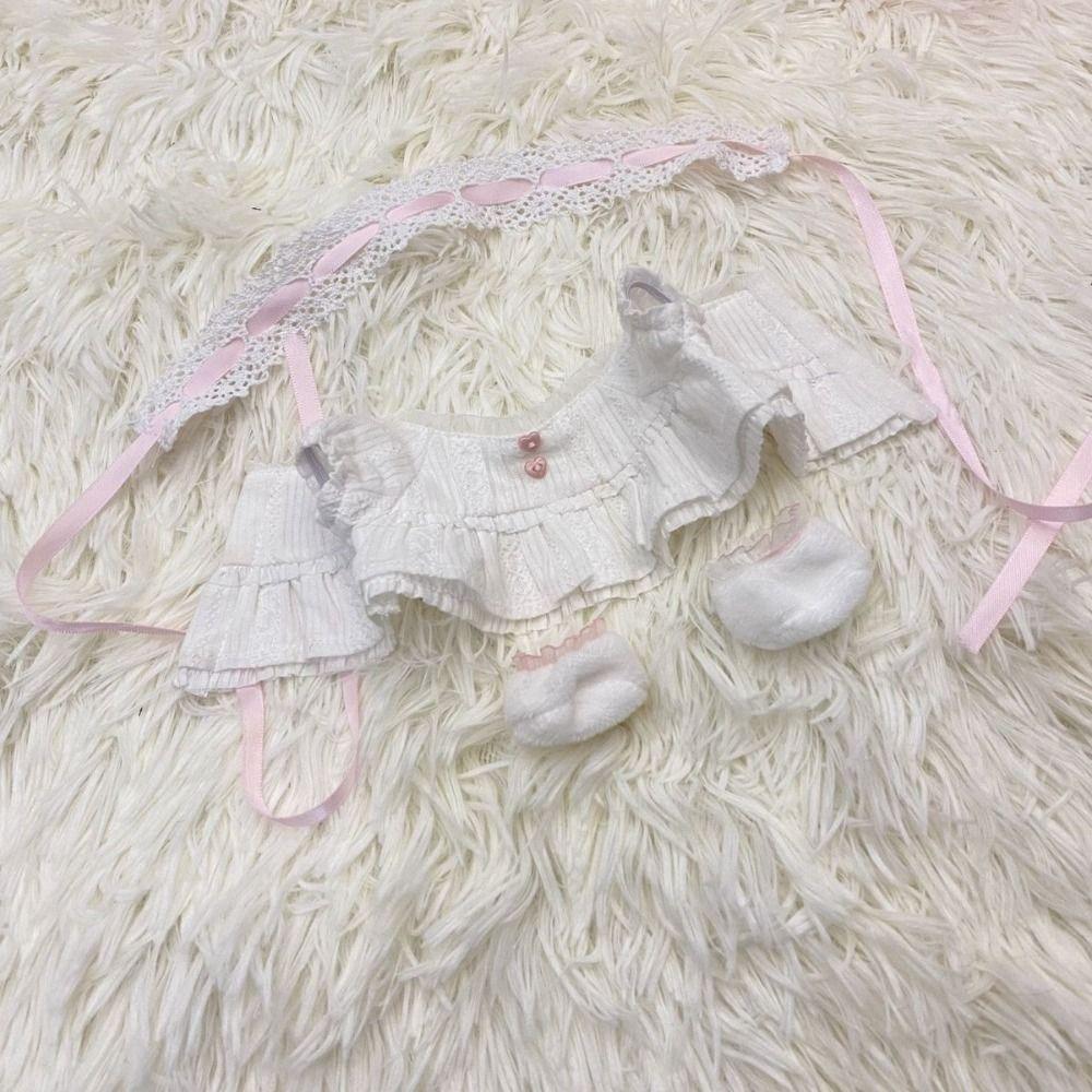 Lolita Cotton Doll Clothes Hoodies Plush Toy Clothes 20cm Cotton Doll  Dress  Doll Accessories