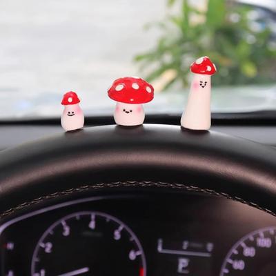 7 шт. грибовидный автомобильный приборный щиток, зеркало заднего вида, фигурка гриба, украшение для автомобиля, милые аксессуары для салона автомобиля