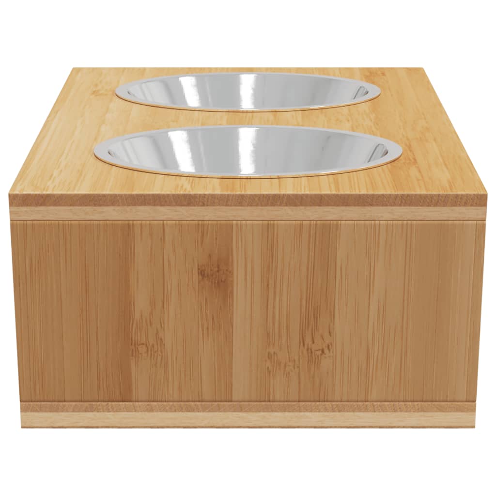 Elevated Dog Bowls 35.5 x 18 x 10.5 cm Bamboo
