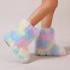 Fashion Female Winter Warm Plush Platform Shoes Furry Faux Fur Bottes Luxury Boots New Fashion Fox Fur Boots Women Fluffy Fur Snow Boots