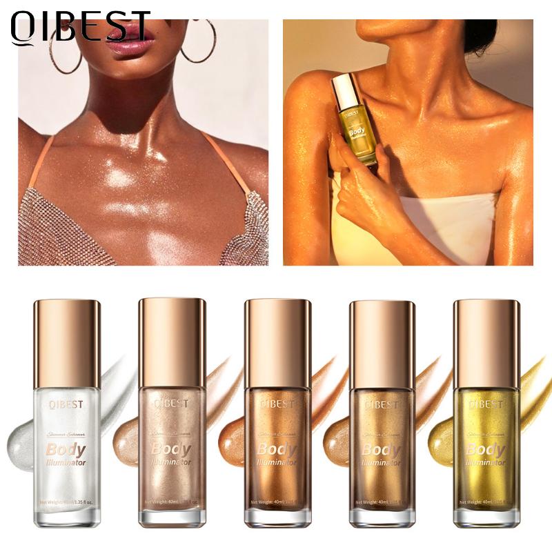 QiBest Хайлайтер для лица, осветитель для всего тела, хайлайтер для тела, пляжный сексуальный хайлайтер, масляный триммер, тональный крем