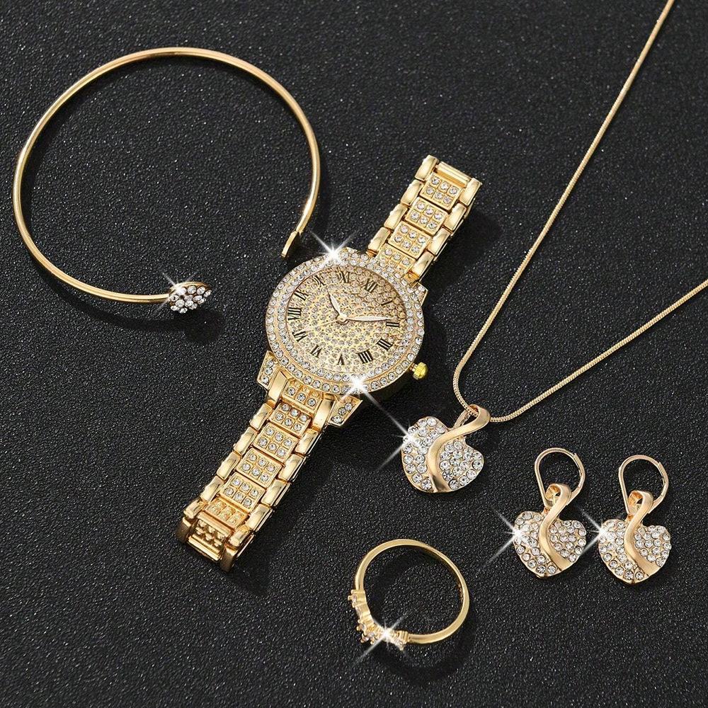 Набор женских часов Cornucopia Diamond Премиальные Римские Кварцевые Часы Только Ремешок