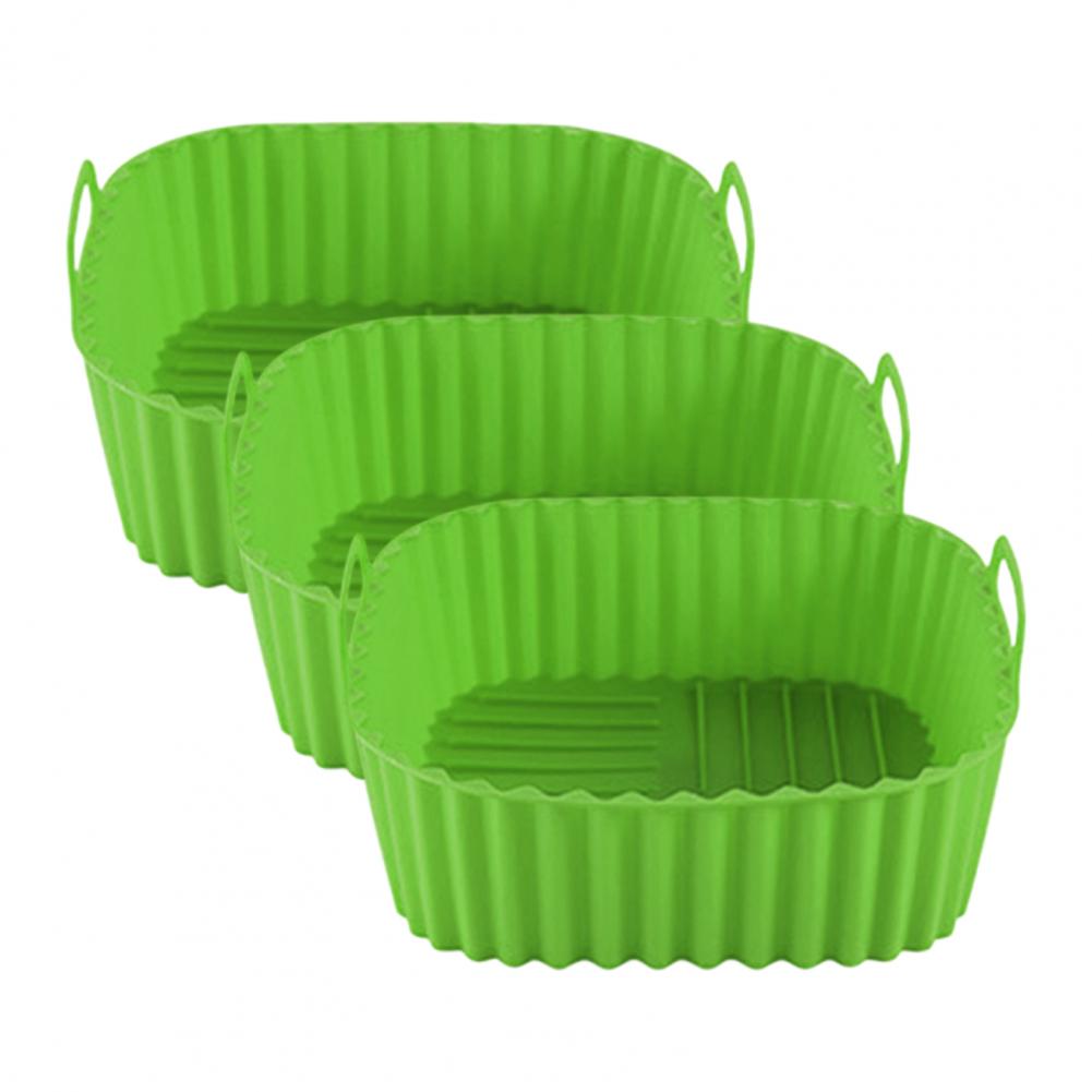 Силиконовая форма для аэрофритюрницы с антипригарным покрытием, противень для выпечки с ручками - Равномерный нагрев, можно мыть в посудомоечной машине, кухонный аксессуар для здорового приготовления