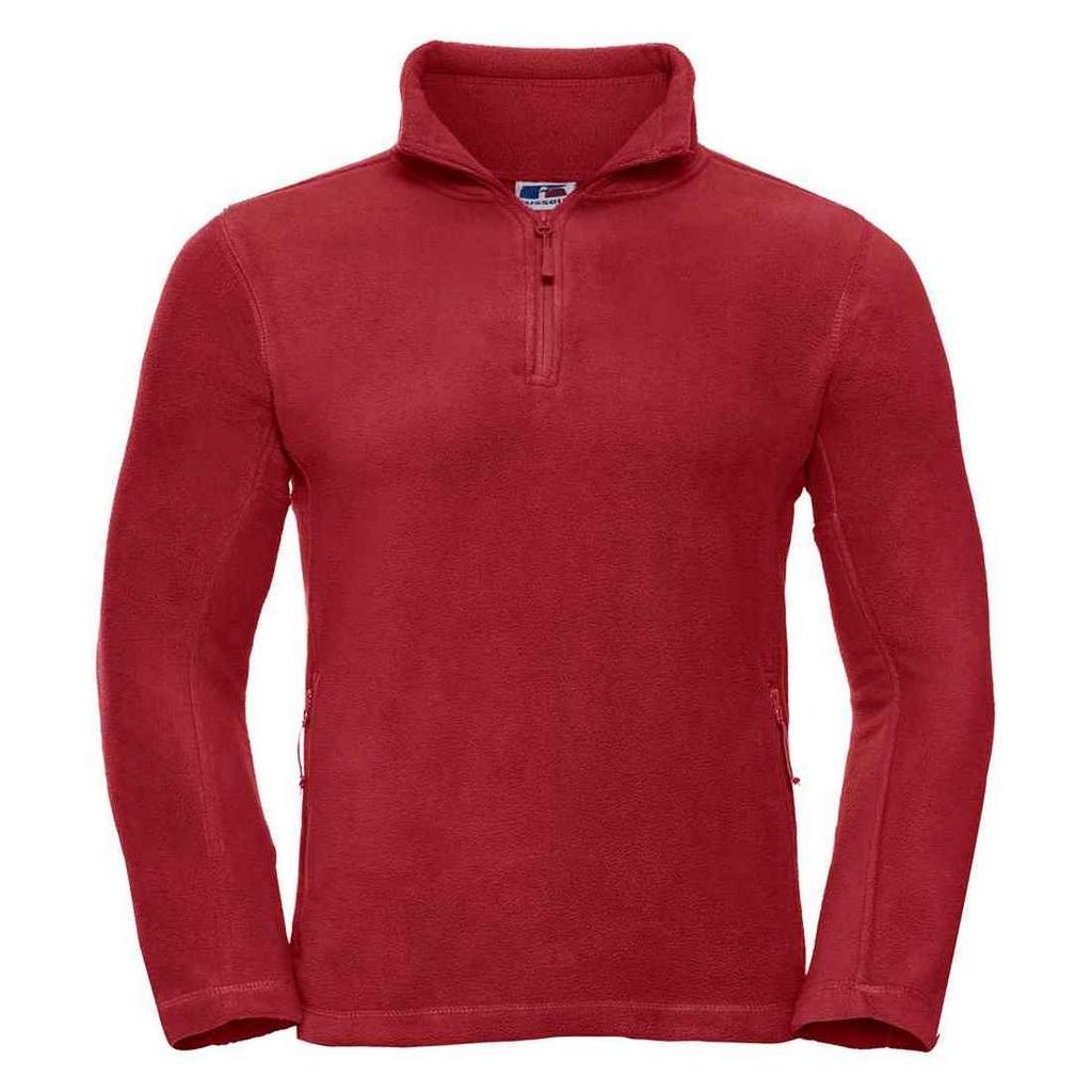 Russell Mens Quarter Zip Outdoor Fleece Top