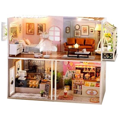 (t-ФРИК) Кукольный домик Набор для рукоделия Миниатюрный Серия «Моя маленькая сцена» (Набор из 4 (21+23+24+25))