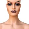 Female Bald Mannequin Head Manikin Wig Display Model with Shoulder for Glasses Earrings
