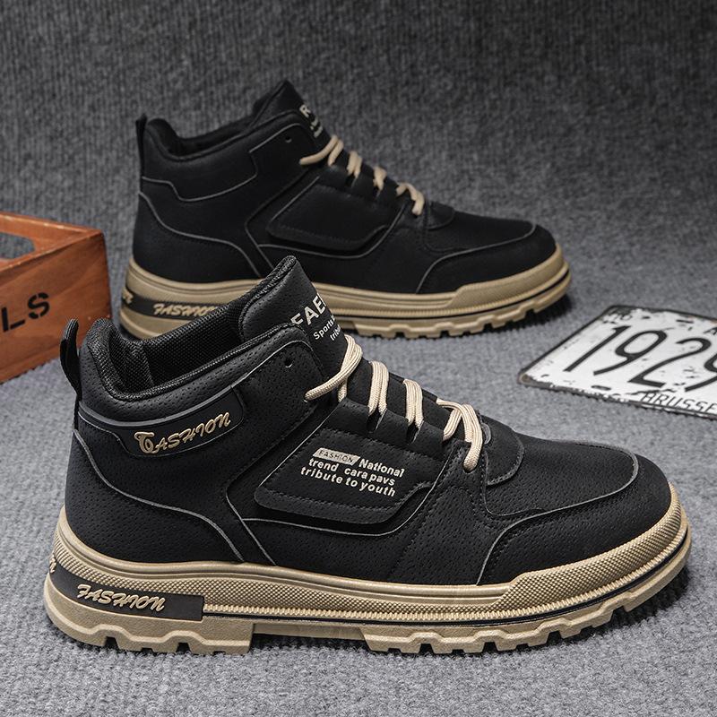 Fashion 2024 Autumn High-top Men's Ankle Boots Versatile Men's Shoes Outdoor Wear-resistant Fashion Sneakers for Men Outdoor Work Boots