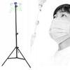 Foldable IV Pole Triangle Stand Vertical Infusion Stand Pole Home Clinic IV Drip Stand with 4 Hooks