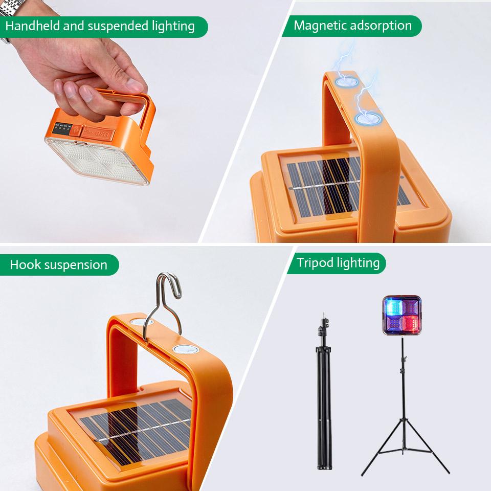 Solar Portable Lantern Lamps Outdoor Solar LED Camping Light USB Tent Light Emergency Flashlight Rechargeable Solar Lamp